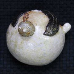 鳥形花器 真山茜 作　益子焼の画像