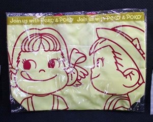 不二家 ペコちゃん ペコちゃん ポコチャン トートバッグ 【未使用】の画像