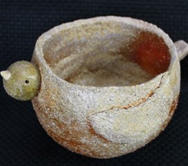 山野草植木鉢 真山茜 作　益子焼の画像