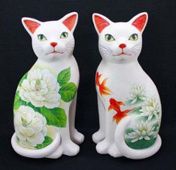 泰山木の猫と金魚の猫 天野千恵美 作の画像