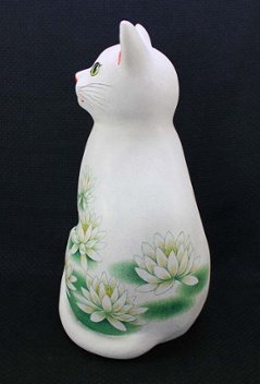 泰山木の猫と金魚の猫 天野千恵美 作画像