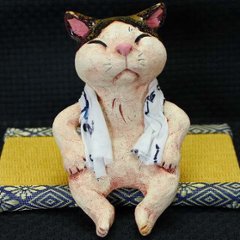 おちょこ 作 湯上がり猫 猫の焼き物たち 皿や器や招き猫の画像