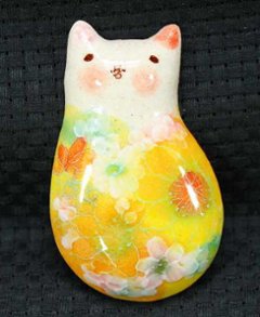  野村晃子 作 猫の箸置き 猫の焼き物たち 皿や器や花器の画像