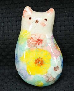  野村晃子 作 猫の箸置き 猫の焼き物たち 皿や器や花器の画像