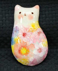  野村晃子 作 猫の箸置き 猫の焼き物たち 皿や器や花器の画像