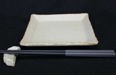 土灰5寸角皿 仲田製陶 笠間焼画像