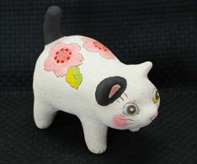 月魚ひろこ 作 おさんぽ猫 猫の焼き物たち 皿や器や招き猫  (#1183) 画像