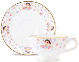 ペコちゃん ティータイムコレクション カップ＆ソーサー5客セット ノリタケ 不二家 ペコちゃん ポコちゃん ペコポコ ミルキー プレート 皿 カトラリーの画像