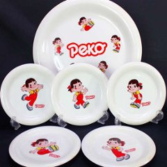 ペコちゃん ソーサーセット 【未使用】 不二家 ペコちゃん ポコちゃん ペコポコ ミルキーの画像