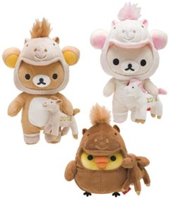 サンエックス リラックマ お正月ぬいぐるみ 2014 午年三体セット 【新品同様品】 ぬいぐるみの画像