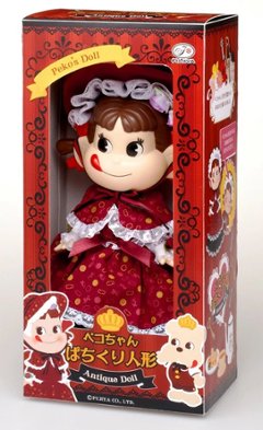 ペコちゃんぱちくり人形 アンティークドール 【新品同様品】 不二家 ペコちゃん ポコちゃん ペコポコ ミルキー 人形の画像