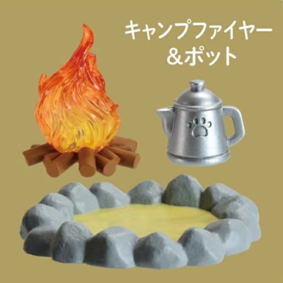 ねこの休日 キャンプファイヤー編 全5種コンプリートセット エール カプセルトイ ガチャガチャ ガシャポン ガチャポン画像