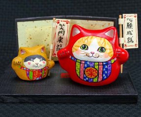 福招き猫だるま　河辺花衣 作画像