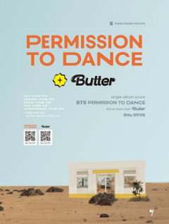 楽譜/ BTS Permission to Dance & Butter ピアノ 演奏曲集 韓国版　防弾少年団　ピアノスコア　韓国書籍の画像