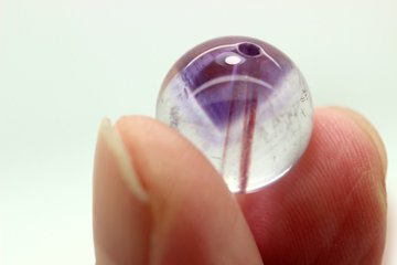 幻想の愛と成功を呼ぶ ― 夢幻の守護石 ファントムアメジスト  Phantom Amethyst（夢色のアメジスト）粒売り 約12mm｜天然石パワーストーン通販 ジュ・オーヴ画像