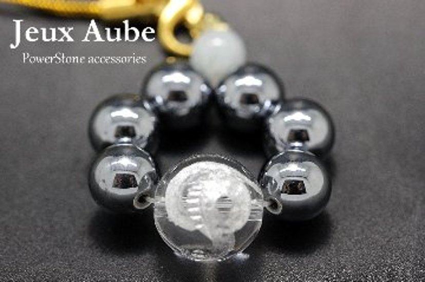 弁財天のご神縁を呼ぶ 白蛇彫刻水晶ストラップ｜金運・財運・健康運・無病息災・開運｜天然石パワーストーン通販 ジュ・オーヴ画像