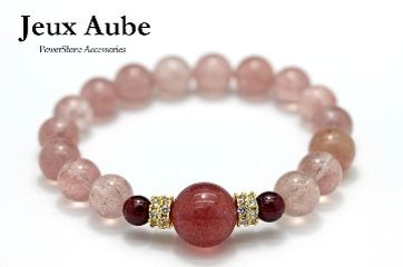 愛と美をまとう ― フェロモンブレスレットⅡ ブラッディムーン×ストロベリークォーツ×ガーネット｜女性の魅力・恋愛成就・モテ運アップ 天然石パワーストーン通販 ジュ・オの画像