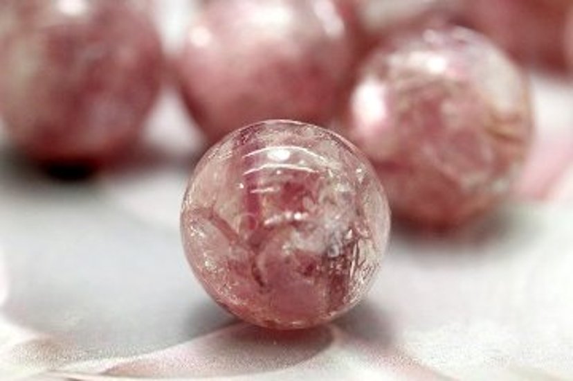 Lumière リュミエールマイカ（ピンクマイカ）粒売り 約12.5mm｜光をまとう魅力と幸運の石・恋愛運・人間関係・成功運アップ｜天然石パワーストーン通販 ジュ・オーヴ画像