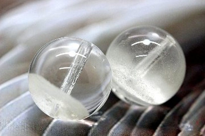 白影転生（はくえいてんせい）｜ホワイトファントムクォーツ 粒売り 約13〜13.5mm｜停滞突破・再生・金運上昇・守護｜天然石パワーストーン通販 ジュ・オーヴ画像