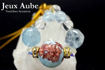 愛・癒し・良縁を引き寄せる｜チョコレートラリマー × アクアマリン × 水晶 天然石パワーストーン通販 ジュ・オーヴの画像