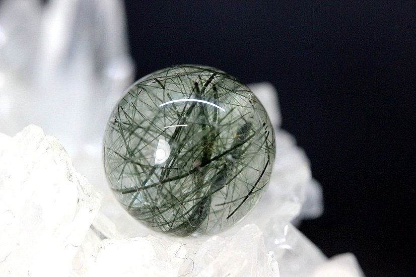 【完売】蒼界結晶（そうかいけっしょう）｜ブルーグリーンルチル 人間関係守護・邪気払い・結界の石 約12.3mm｜天然石パワーストーン通販 ジュ・オーヴ画像