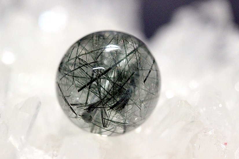 【完売】蒼界結晶（そうかいけっしょう）｜ブルーグリーンルチル 人間関係守護・邪気払い・結界の石 約12.3mm｜天然石パワーストーン通販 ジュ・オーヴ画像