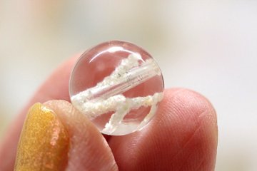 Jardin Blanc（ジャルダン・ブラン） ホワイトガーデンクォーツ 粒売り 約12mm（2石限定） 金運・浄化・人間関係調整の天然石 天然石パワーストーン通販 ジュ・オーヴ画像