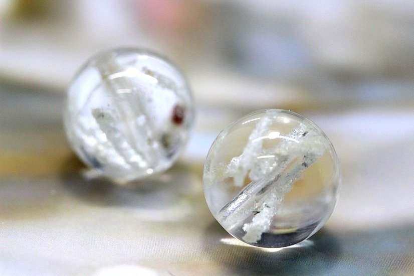 Jardin Blanc（ジャルダン・ブラン） ホワイトガーデンクォーツ 粒売り 約12mm（2石限定） 金運・浄化・人間関係調整の天然石 天然石パワーストーン通販 ジュ・オーヴ画像