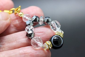 健康・病気回復・生命力・長寿のお守り 天眼石×テラヘルツ鉱石×水晶 天然石ストラップ｜魔除け・浄化・天然石パワーストーン通販 ジュ・オーヴ画像
