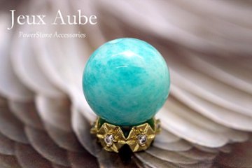 モザンビーク産アマゾナイト 希望・自信・前向きストーン 粒売り 約12mm 天然石パワーストーン通販 ジュ・オーヴの画像