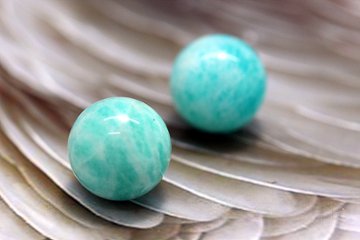 モザンビーク産アマゾナイト 希望・自信・前向きストーン 粒売り 約12mm 天然石パワーストーン通販 ジュ・オーヴ画像