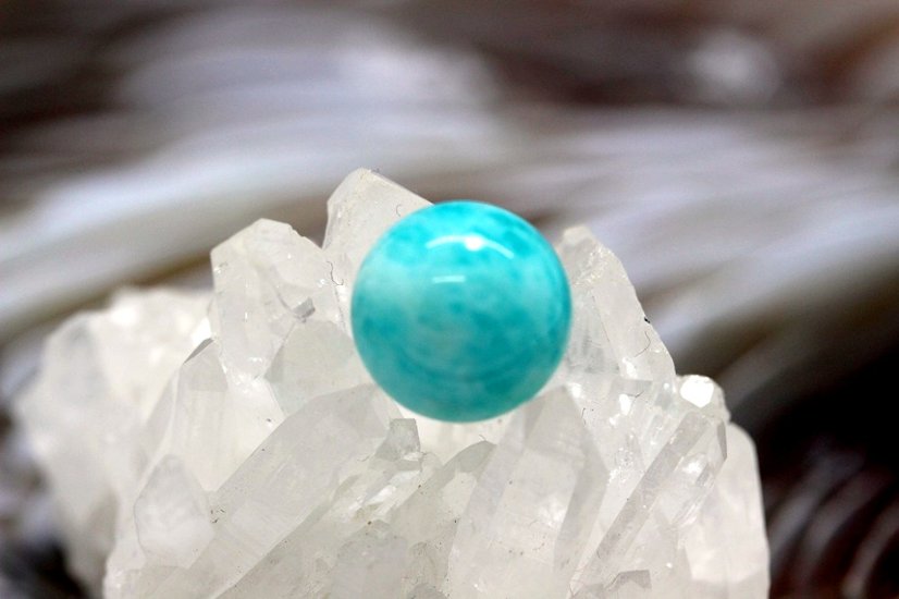 モザンビーク産アマゾナイト 希望・自信・前向きストーン 粒売り 約12mm 天然石パワーストーン通販 ジュ・オーヴ画像