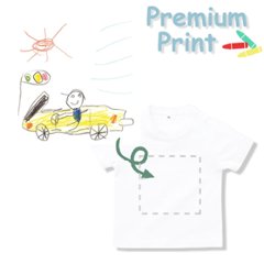 絵をTシャツにプリントするプレミアムプリントTシャツ　こどものお絵描き　印刷　おえかき　オリジナルT 思い出　特別　記念　卒業　卒園　他にはない　世界で一つだけの画像