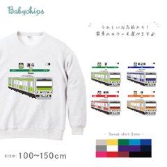 名入れ 名前入 [ 走る電車] 長袖 トレーナー プレゼント お誕生日 内祝い お祝い 100 110 120 130 140 150 男の子 女の子 ギフト 兄弟 姉妹 おそろい リンク コーデ画像