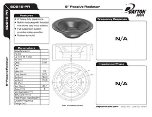 Dayton Audio DS215-PR（SD215-PR）画像