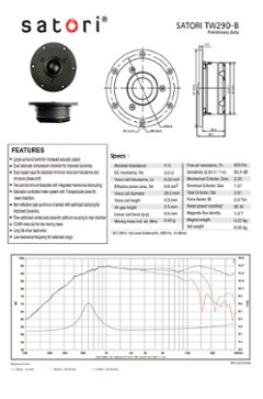 SB Acoustics SATORI TW29D-B画像