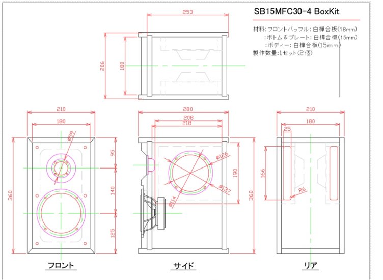 限定復刻5セット　BSNオリジナル ツイン・パッシブキット『SBAcoustics バージョン』画像