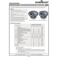 Wavecor WF152BD14-8（ペア）画像