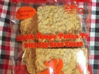 テンペチップス（辛口） / Keripik Tempe Pedas Hot Soy Bean Crisps 200gの画像