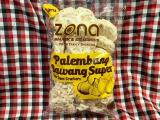 Zona タピオカせんべいガーリック味 / Krupuk　Palembang Bawang 140gの画像