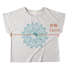 ねこの曼荼羅Tシャツ（アクアブルー）画像