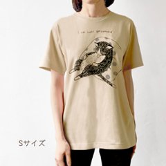 グルーミングねこのTシャツ（ベージュ）画像