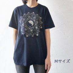 ねこの曼荼羅mandala Tシャツ（ネイビー）の画像