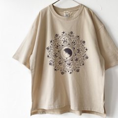 SALE！ねこの曼荼羅ビッグビッグシルエットTの画像
