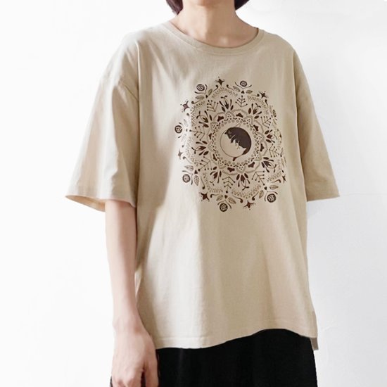 SALE！ねこの曼荼羅ビッグビッグシルエットT画像