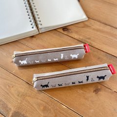 ねこ家族のペンケース（ライトブラウン）画像