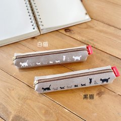 ねこ家族のペンケース（ライトブラウン）画像