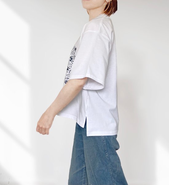 ねこの曼荼羅ビッグシルエットT（ブルーグラデ）画像