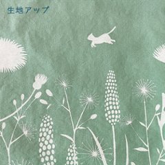 「あざみとねこ」大きめ帆布トート（ペールグリーン）画像