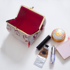 ねこのおしりのがま口ポーチ（れんが色)画像